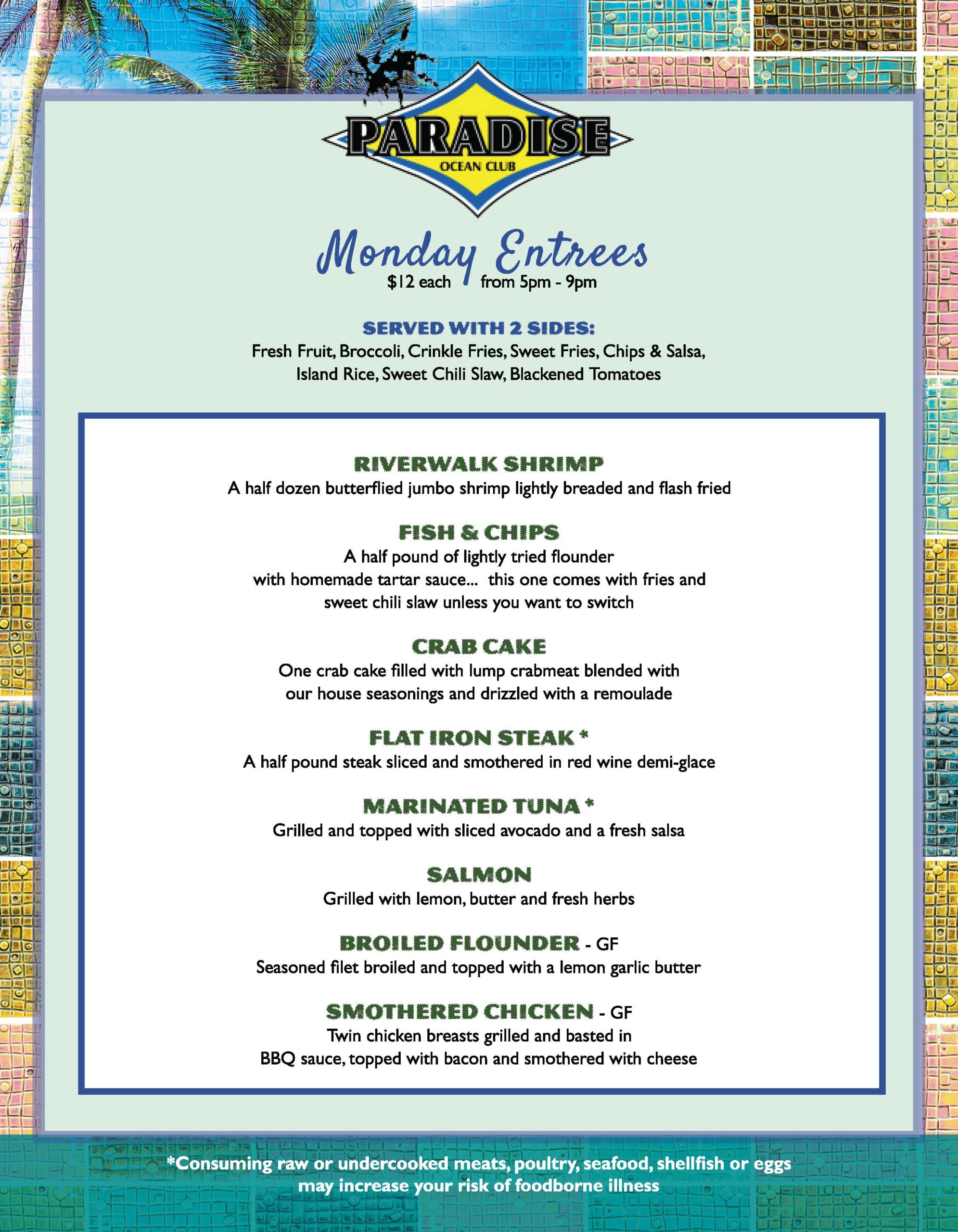 Monday Menu