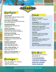 Main Summer Menu