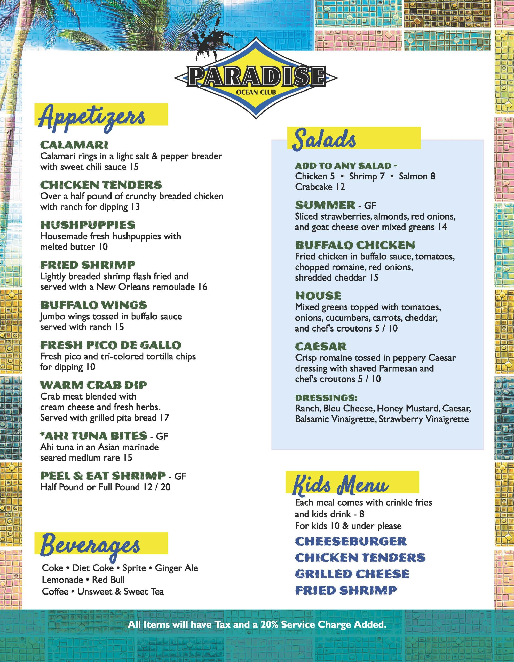 Main Summer Menu