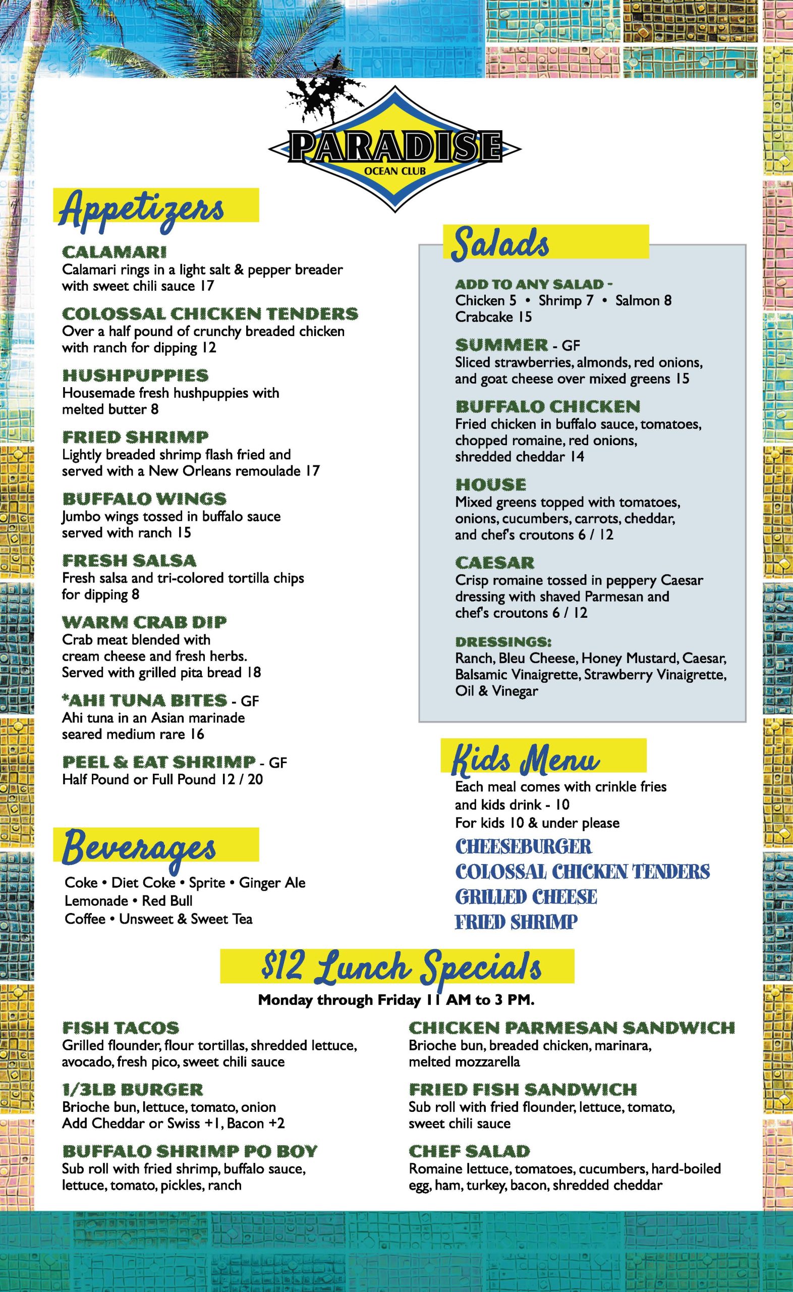 Main Summer Menu